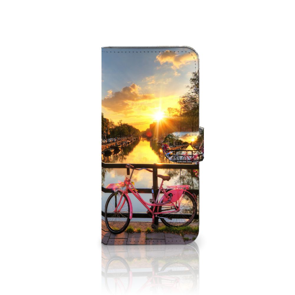 Samsung Galaxy A24 4G Flip Cover Amsterdamse Grachten telefoonhoesje design Amsterdamse grachten aanzicht