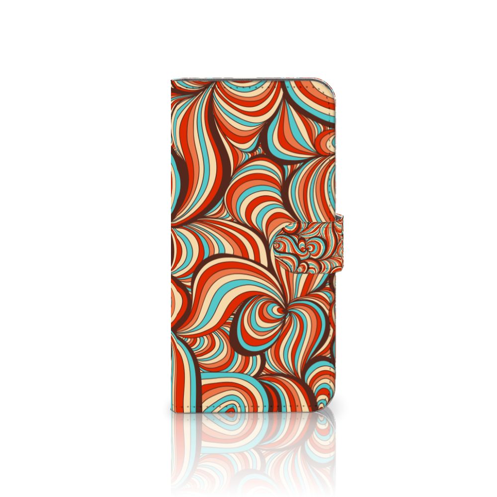 Samsung Galaxy A24 4G Hoesje Retro design kleurrijk abstract aanzicht