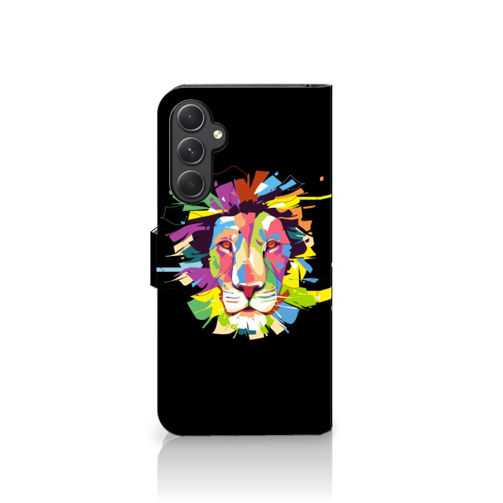 Samsung Galaxy A24 4G Leuk Hoesje Lion Color telefoonhoesje voorzijde
