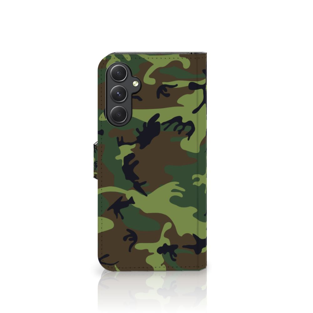 Samsung Galaxy A24 4G Telefoon Hoesje Army Dark telefoonhoesje camouflage army aanzicht