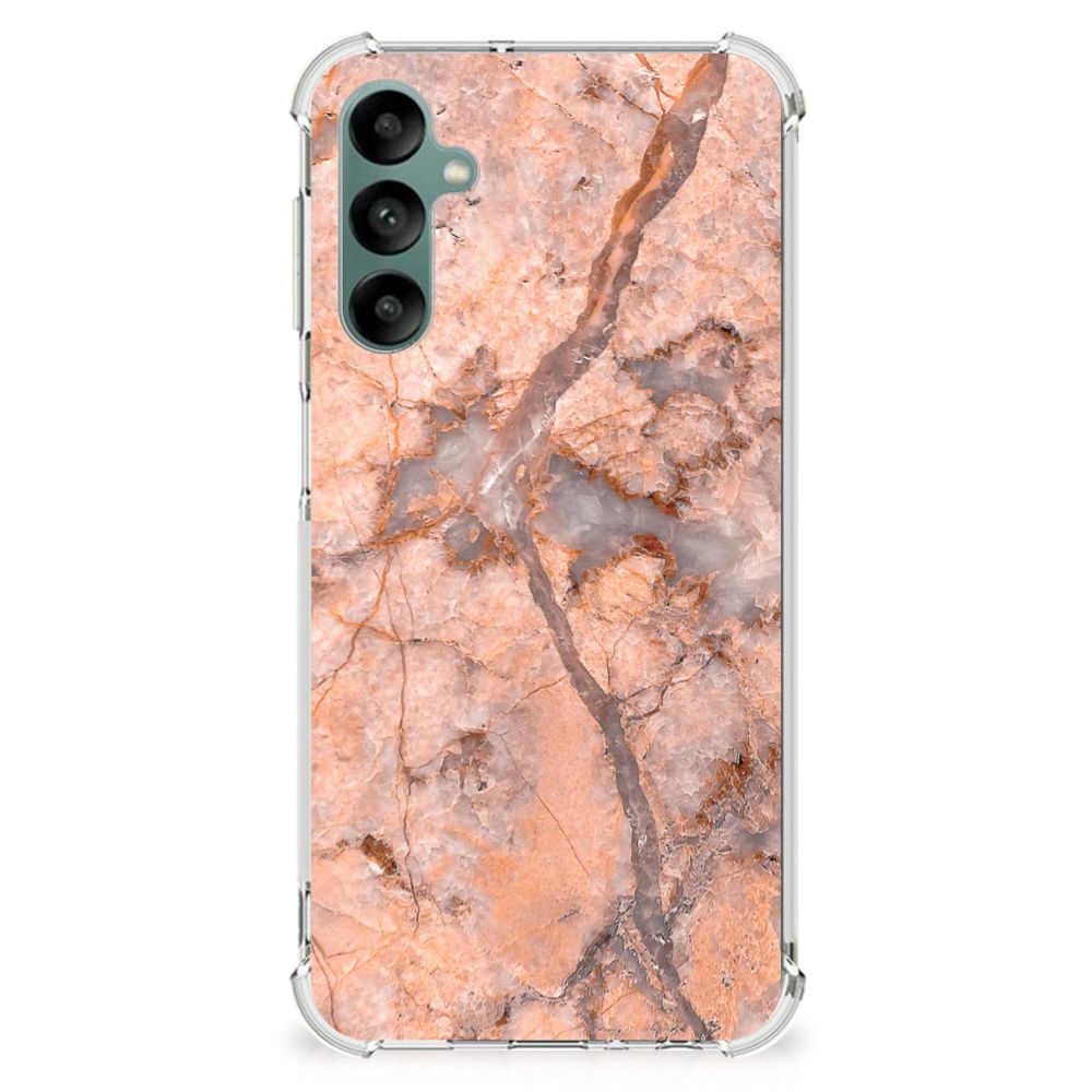 Samsung Galaxy A24 Anti-Shock Hoesje Marmer Oranje B2C Telecom
