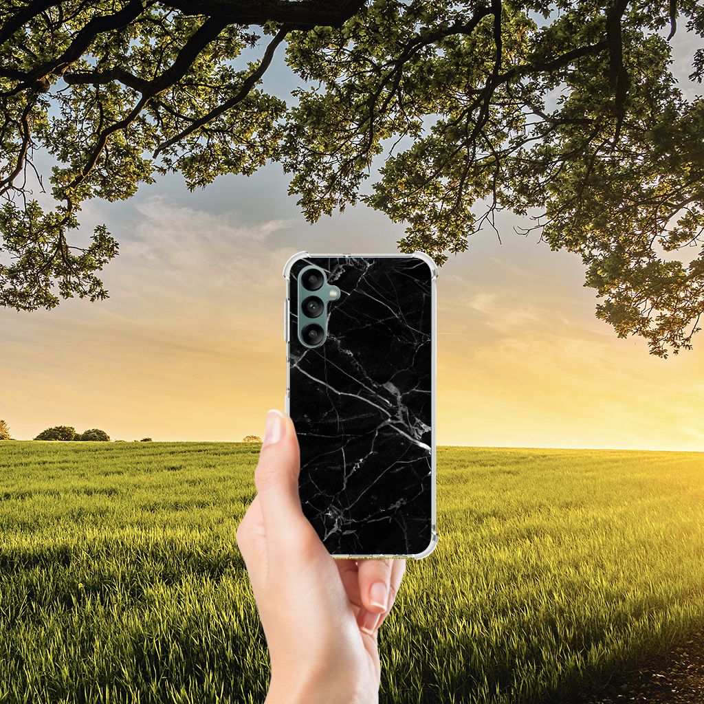 Samsung Galaxy A24 Anti-Shock Hoesje Marmer Zwart - Origineel Cadeau Vader B2C Telecom