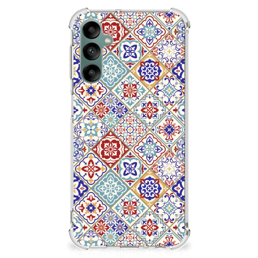 Samsung Galaxy A24 Anti-Shock Hoesje Tiles Color achterzijde