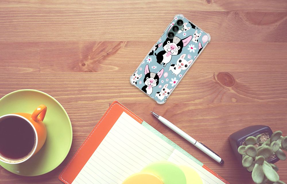 Samsung Galaxy A24 Case Anti-shock Hondjes hondjes design bovenaanzicht