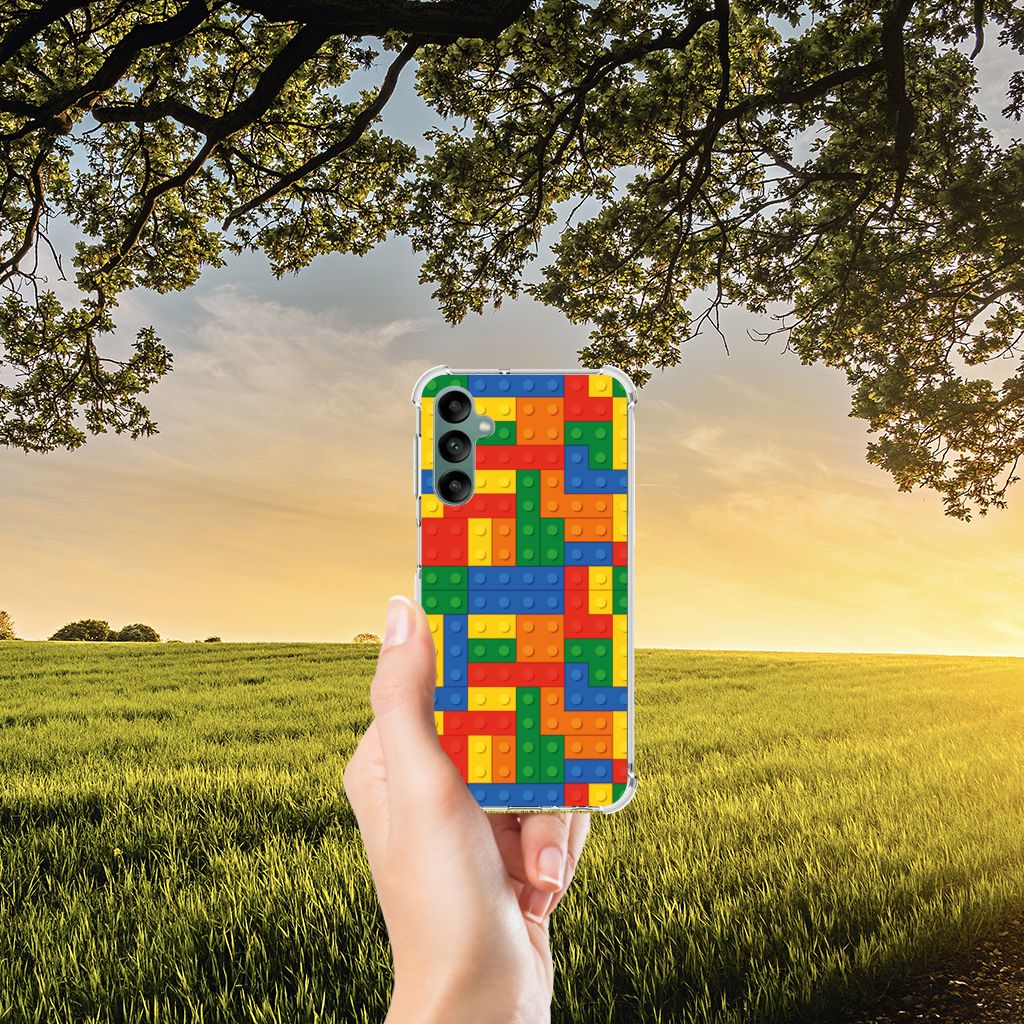 Samsung Galaxy A24 Doorzichtige Silicone Hoesje Blokken B2C Telecom