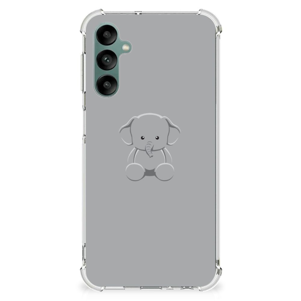 Samsung Galaxy A24 Stevig Bumper Hoesje Grijs Baby Olifant B2C Telecom