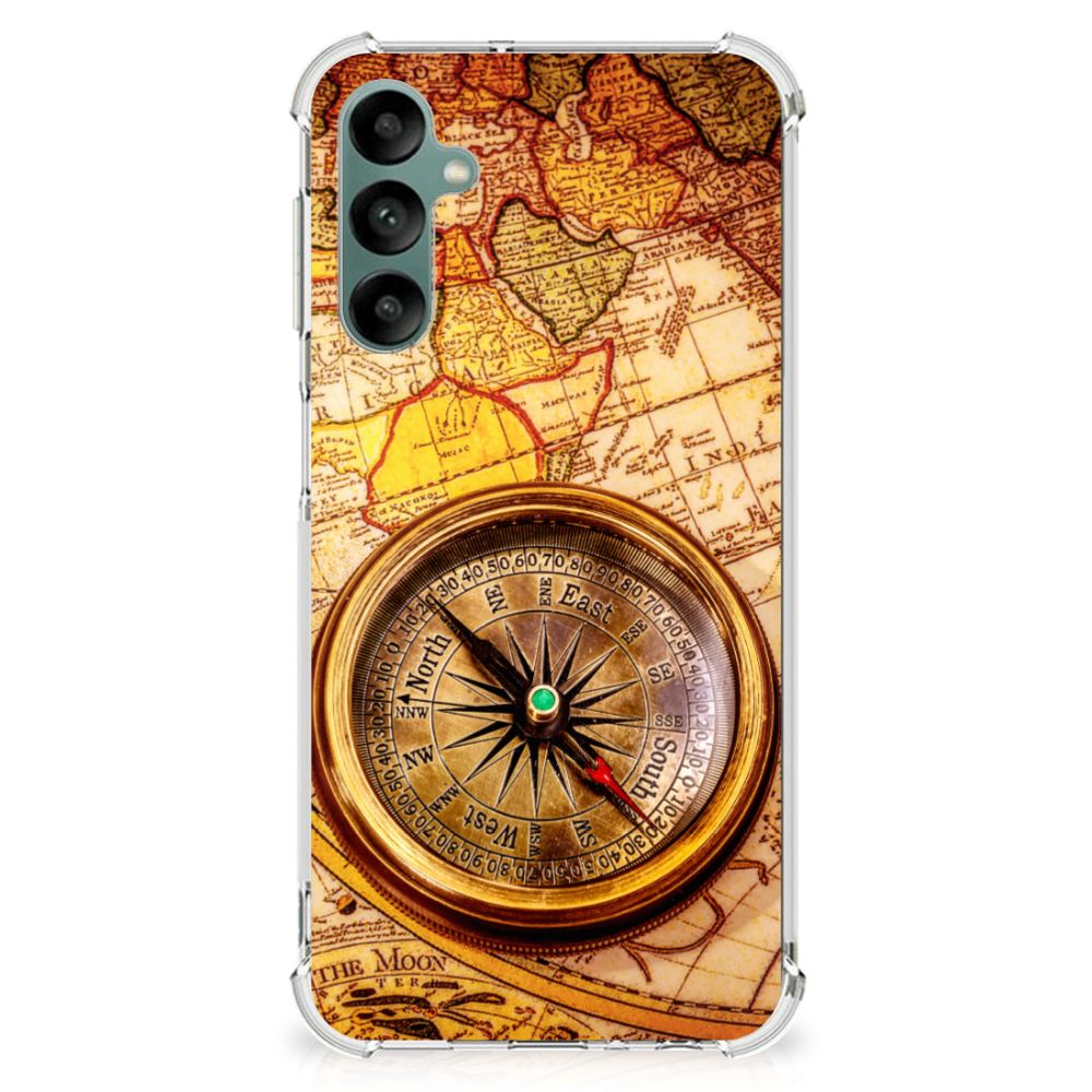 Samsung Galaxy A24 Telefoonhoesje met valbescherming Kompas design voorkant