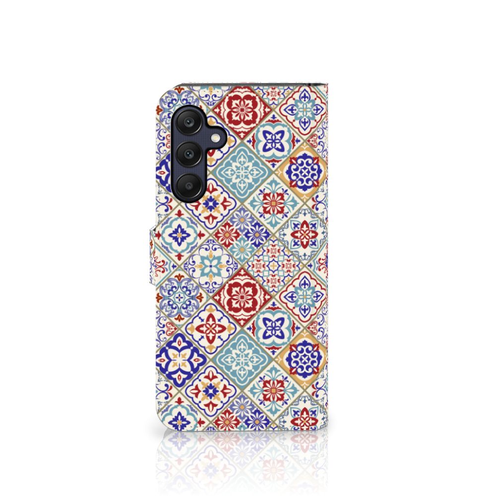 Samsung Galaxy A25 Bookcase Tiles Color met unieke Turkse tegels, ideaal als cadeau voor bescherming en stijl.