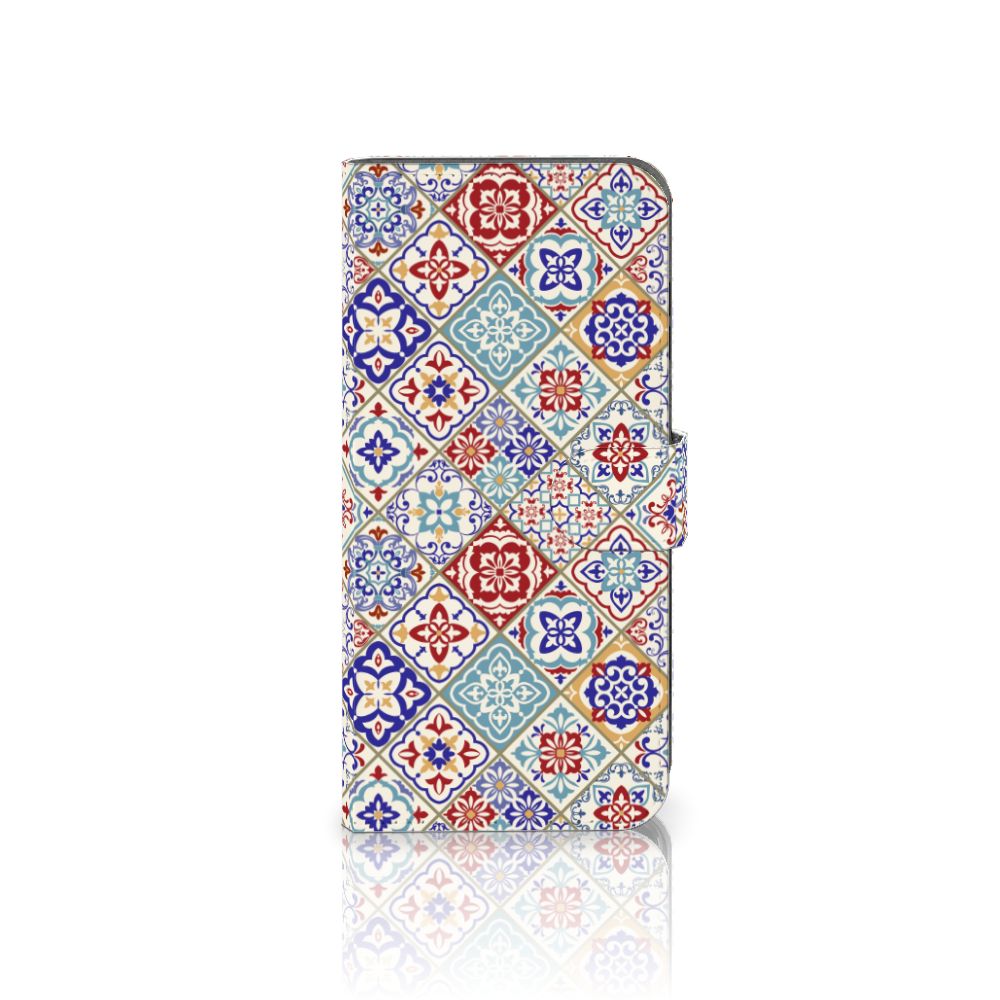Samsung Galaxy A25 Bookcase Tiles Color met uniek tegelprint ontwerp, ideaal als cadeau met gebruiksgemak, uitstraling en bescherming.