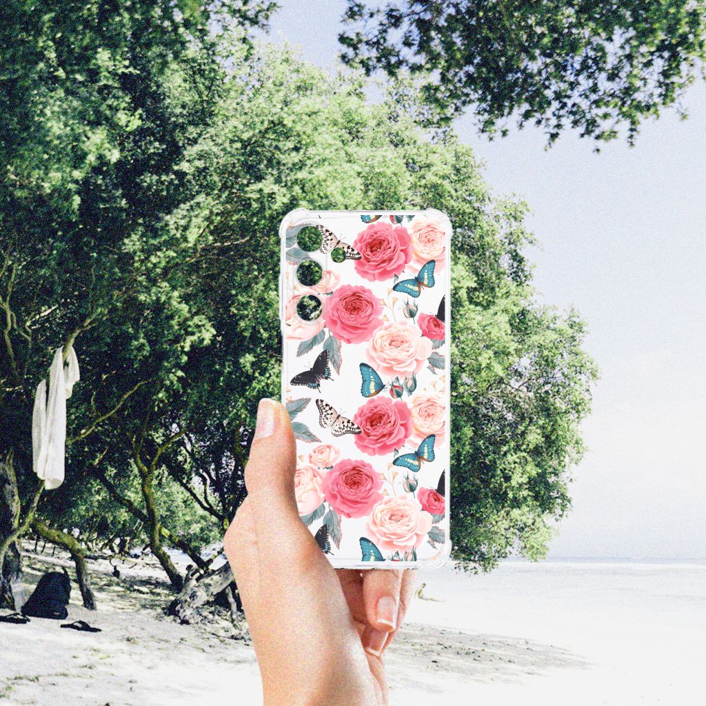 Samsung Galaxy A25 Case Butterfly Roses B2C Telecom