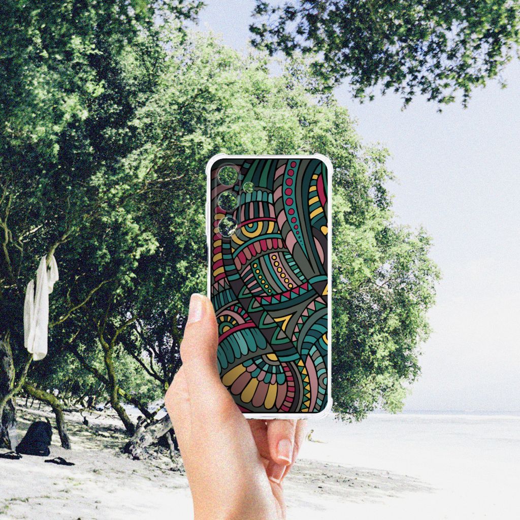 Samsung Galaxy A25 Doorzichtige Silicone Hoesje Aztec B2C Telecom