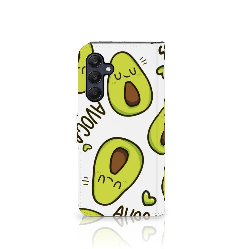 Samsung Galaxy A25 Leuk Hoesje Avocado Singing telefoonhoesje avocado design voorkant