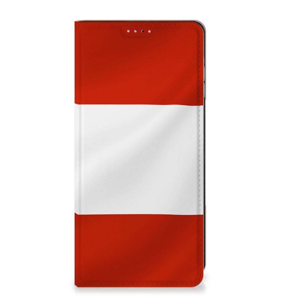 Samsung Galaxy A25 Standcase Oostenrijk design vlag vooraan