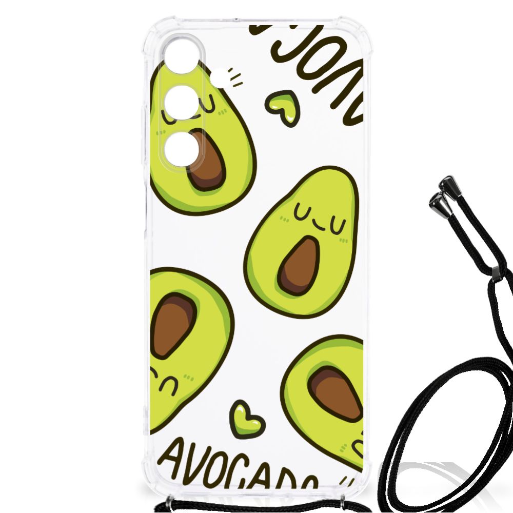 Samsung Galaxy A25 Stevig Bumper Hoesje Avocado Singing voorkant