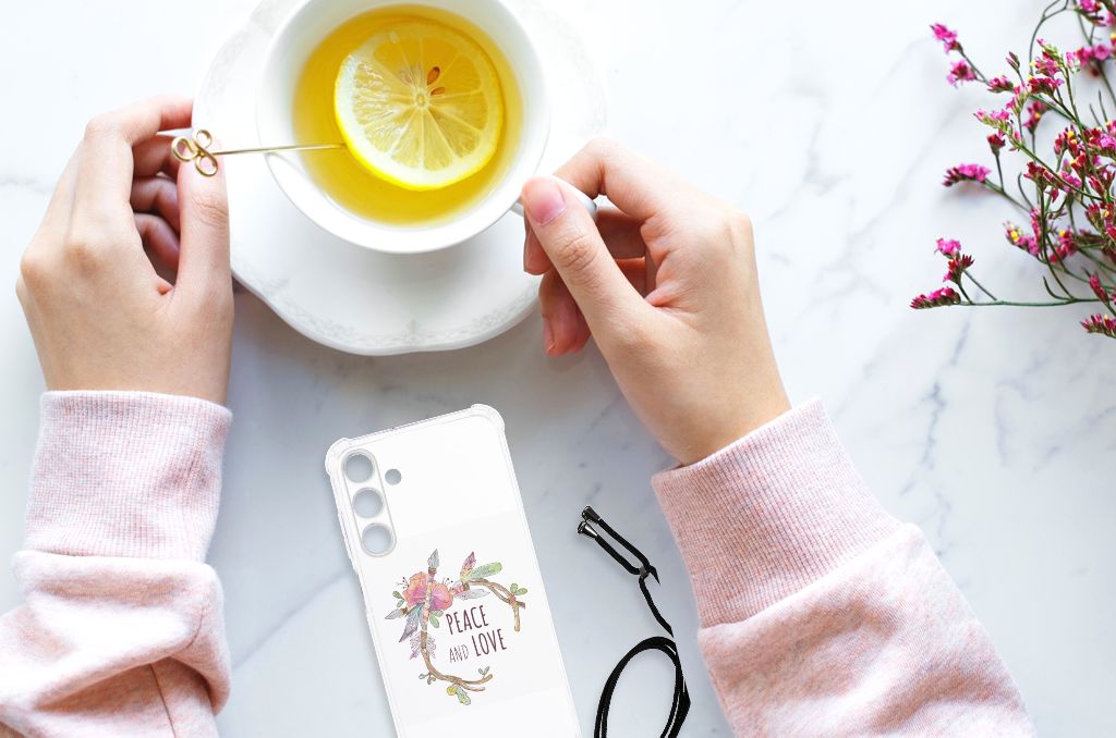 Samsung Galaxy A25 Stevig Bumper Hoesje Boho Text B2C Telecom