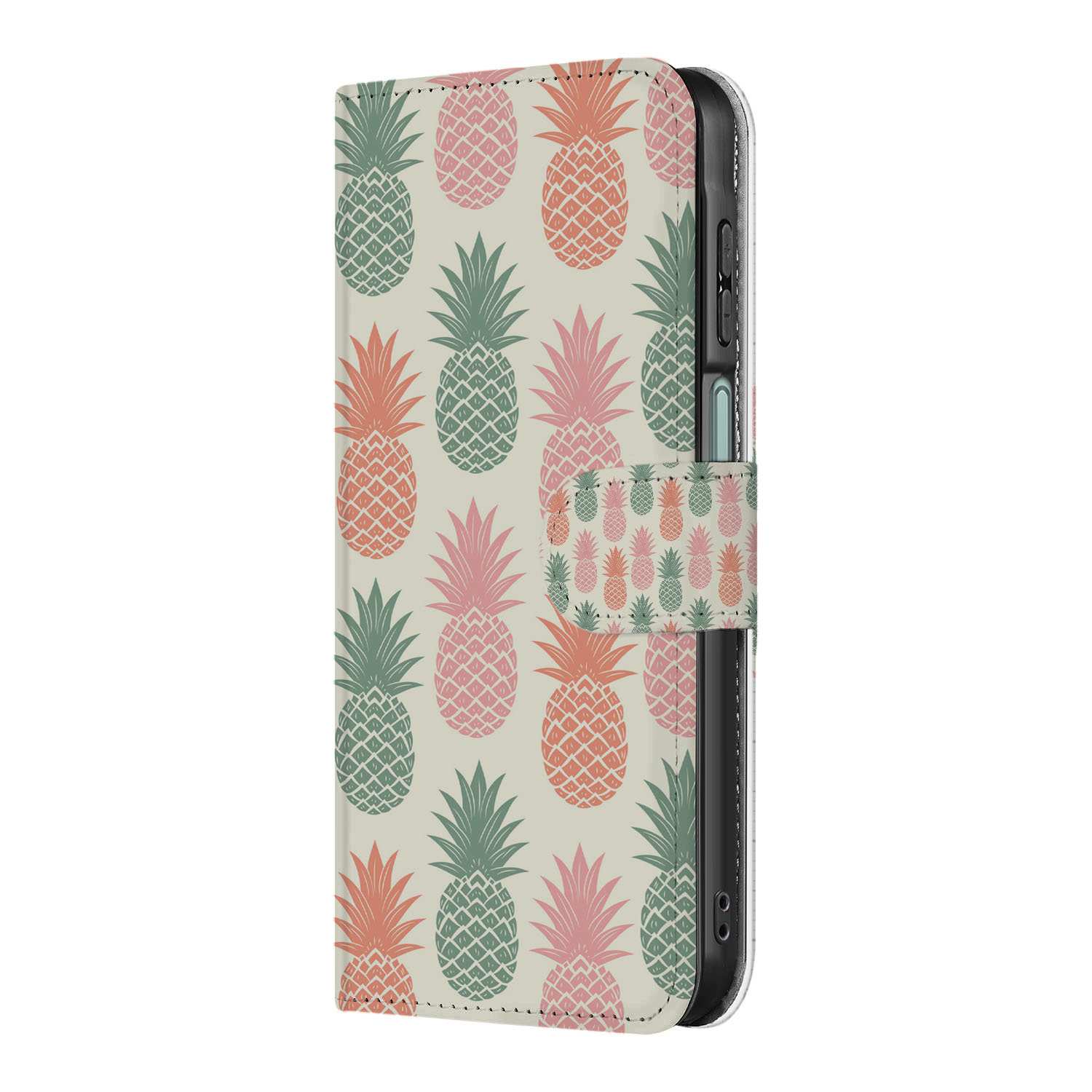 Samsung Galaxy A26 Ananas Book Case ananas design voorkant