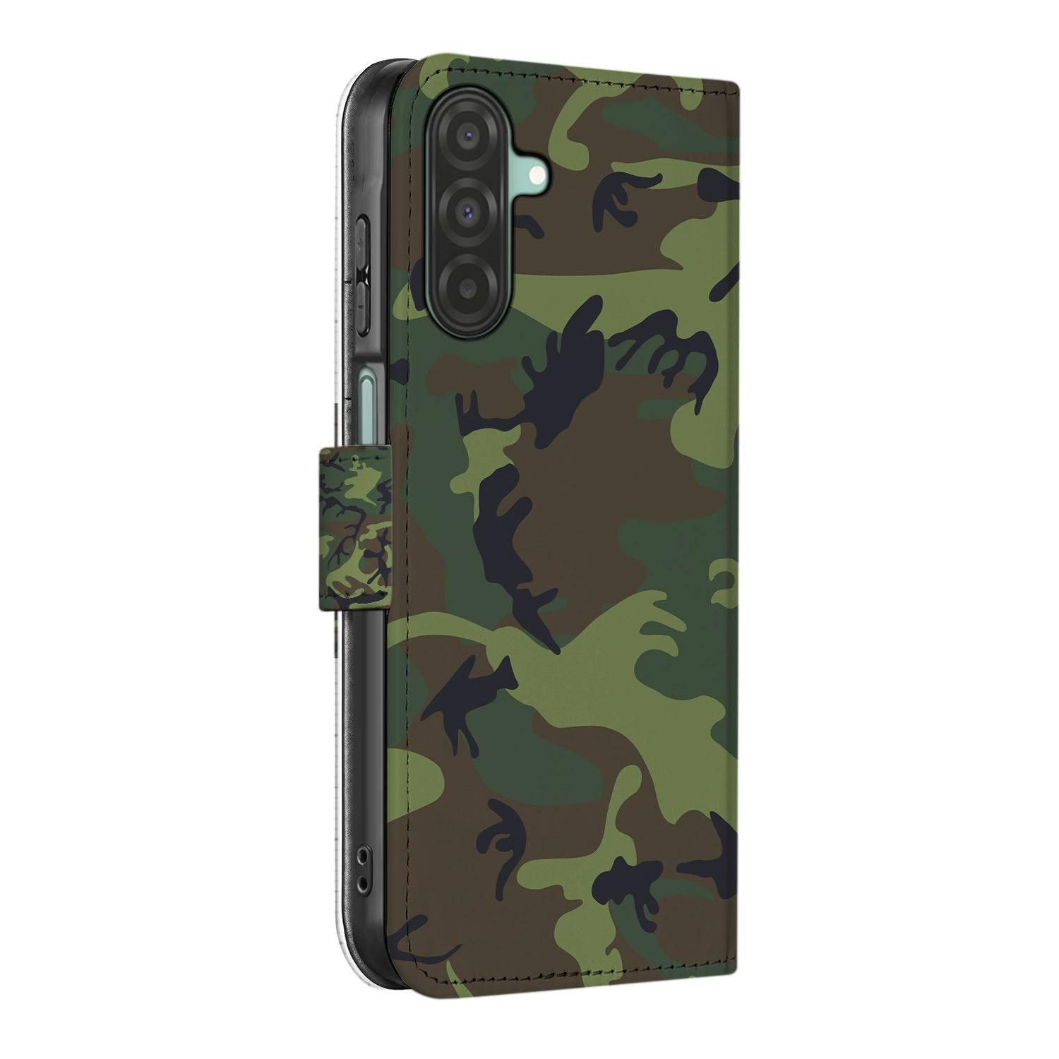 Samsung Galaxy A26 Army Dark Book Case Army Dark Book case zijaanzicht