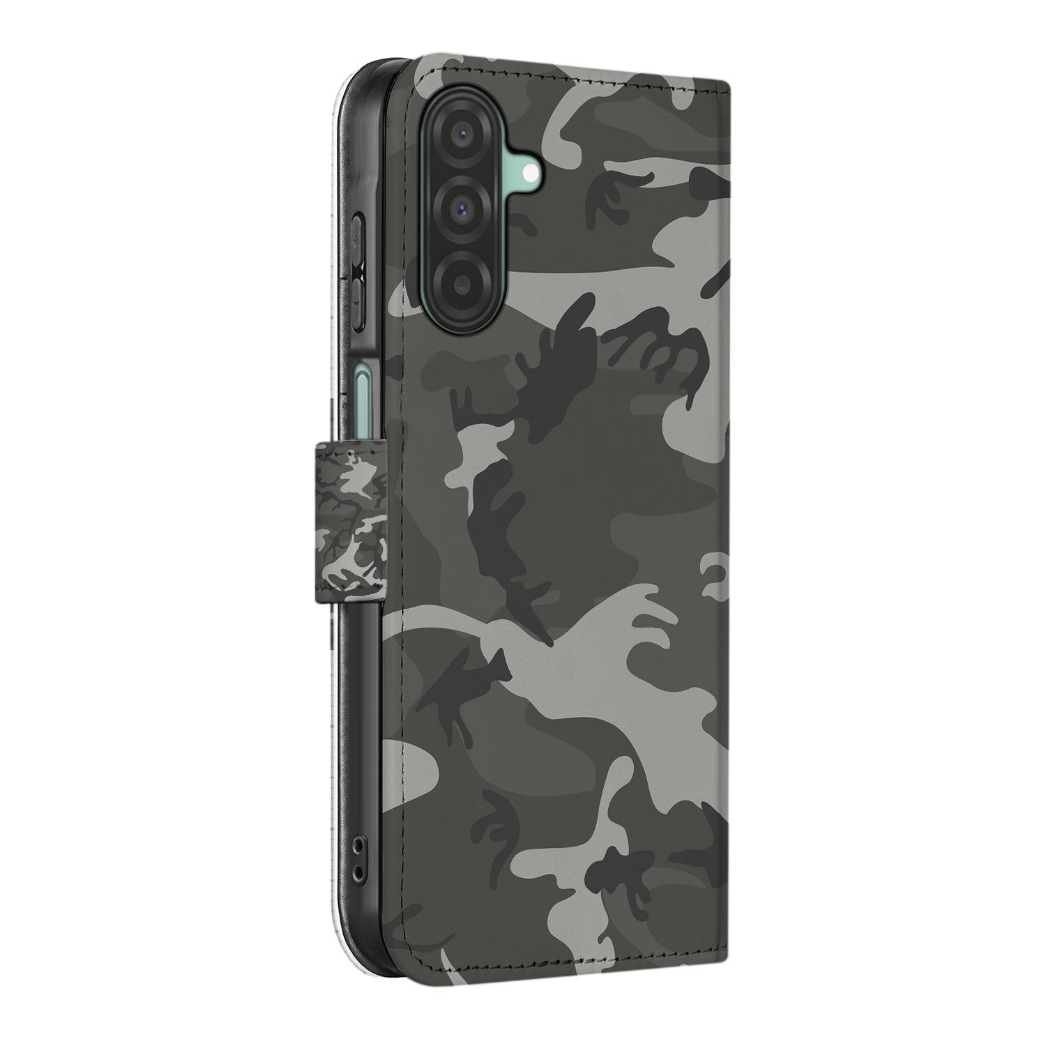 Samsung Galaxy A26 Army Light Book Case Army Light Book case zijaanzicht