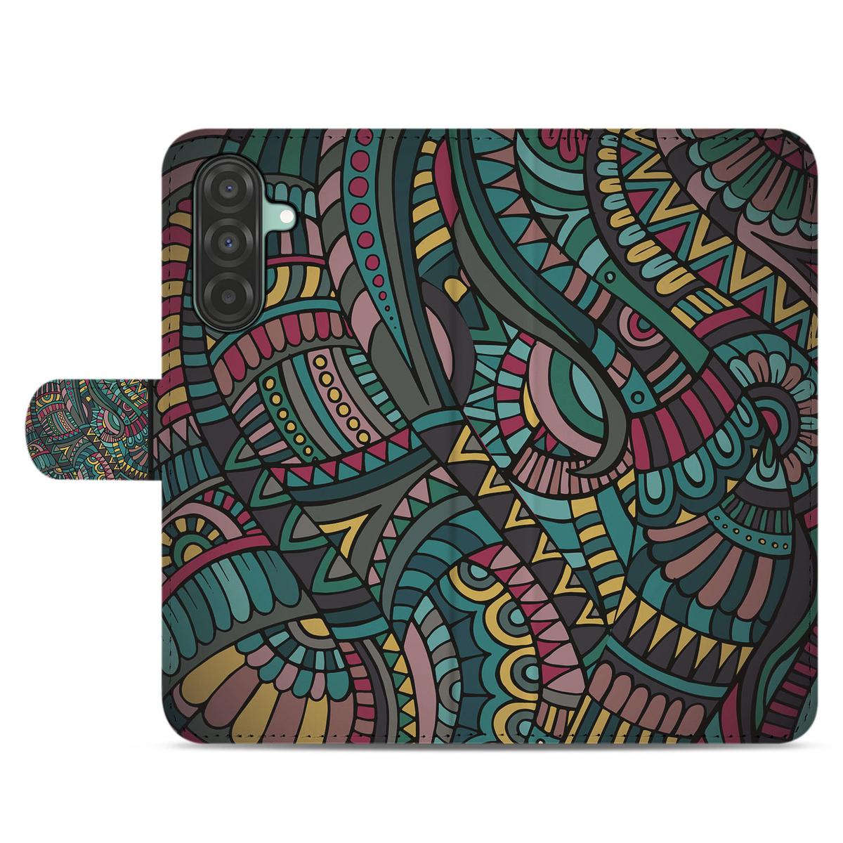 Samsung Galaxy A26 Aztec Book Case aztec design achteraanzicht