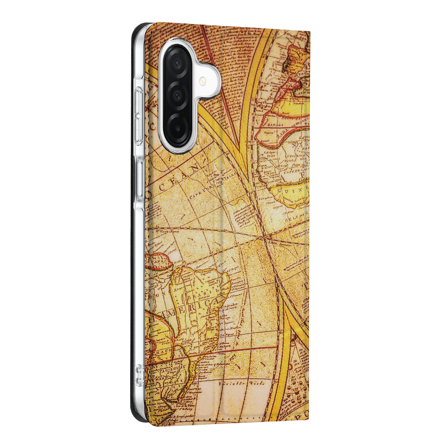 Samsung Galaxy A26 Book Cover Kompas map design zijaanzicht