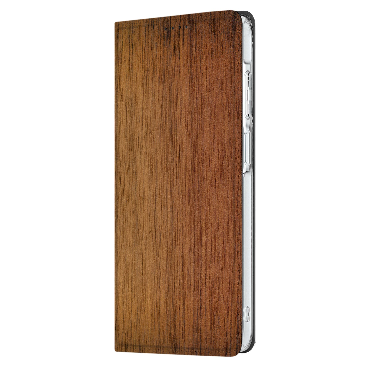 Samsung Galaxy A26 Book Wallet Case Donker Hout bookcase donker hout aanzicht