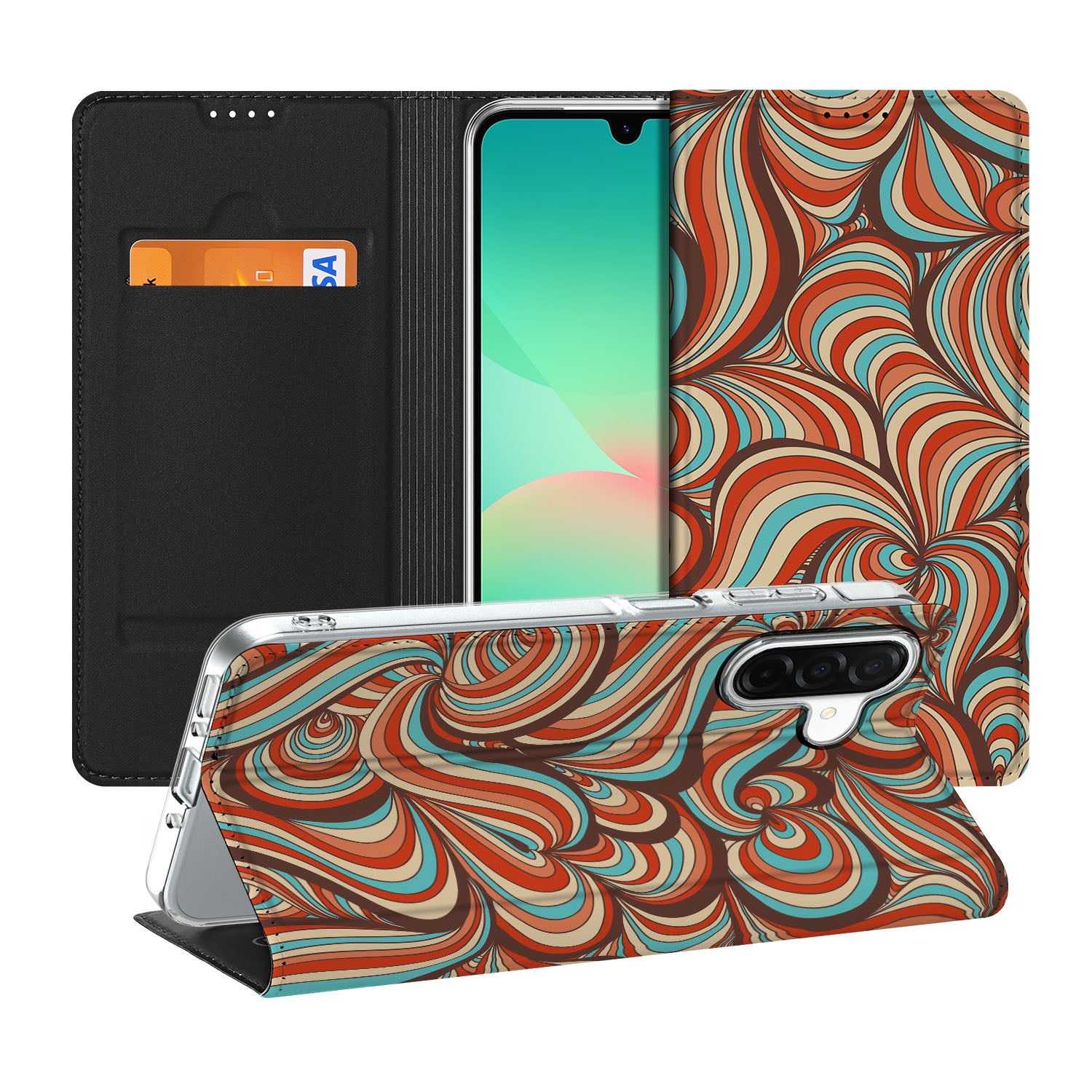 Samsung Galaxy A26 Bookcase Retro bookcase retro design vooraanzicht