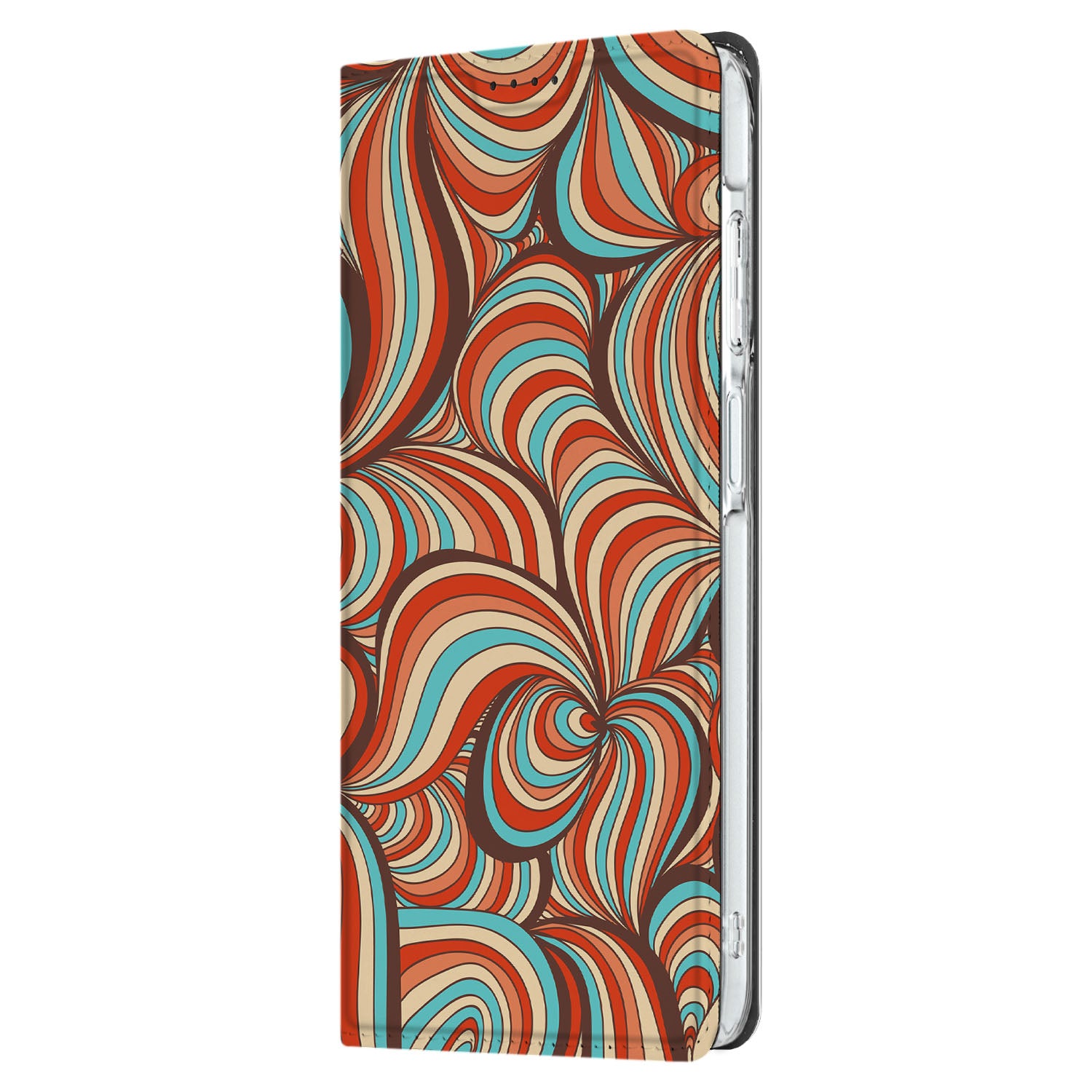 Samsung Galaxy A26 Bookcase Retro design retro kleurrijk aanzicht