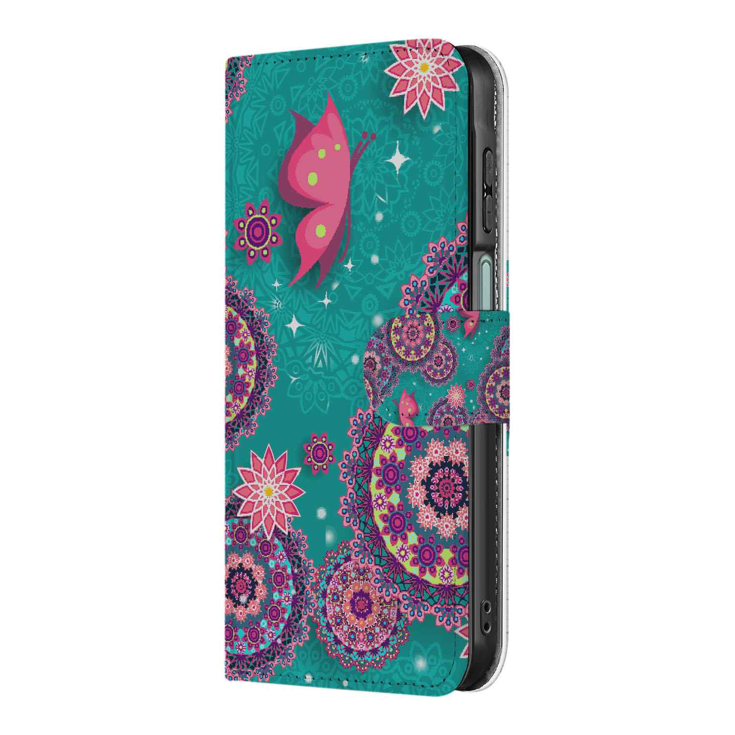 Samsung Galaxy A26 Cirkels en Vlinders Book Case Cirkels Vlinders zijkant