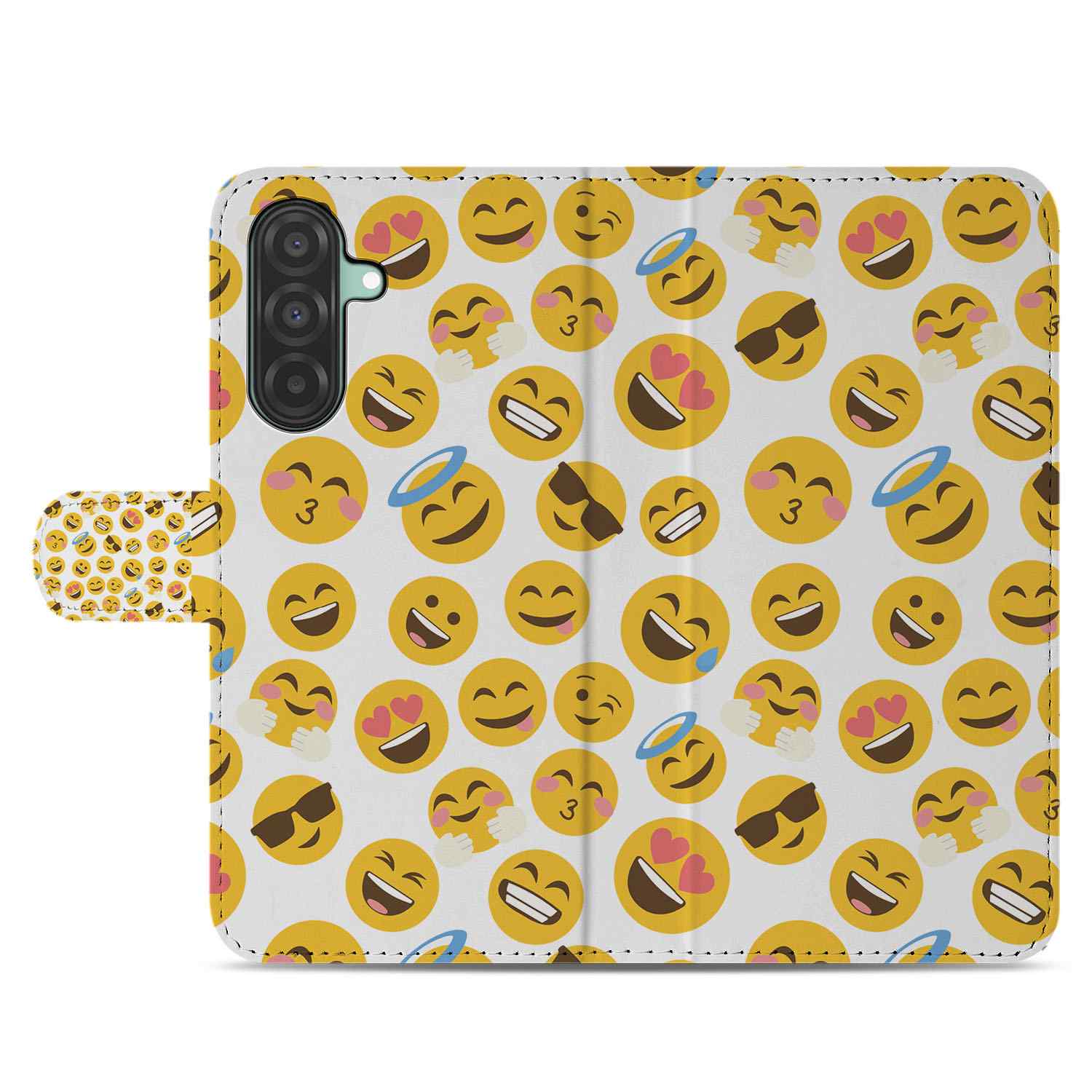 Samsung Galaxy A26 Emoji Book Case emoji book case voorzijde