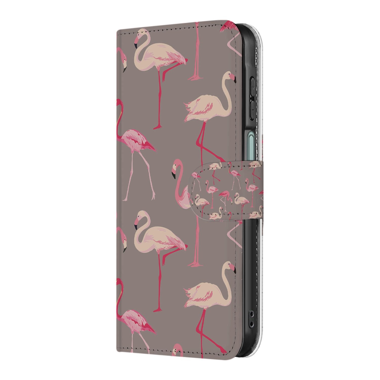 Samsung Galaxy A26 Flamingo Book Case flamingo design zijaanzicht