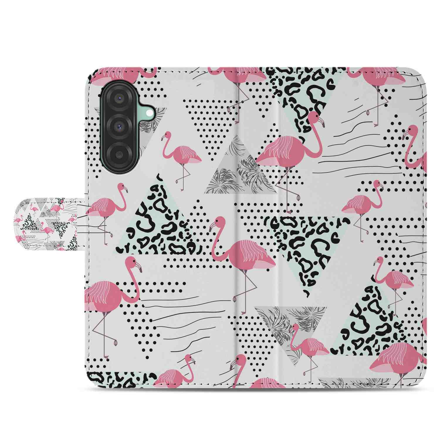 Samsung Galaxy A26 Flamingo Triangle Book Case Flamingo Triangle voorkant