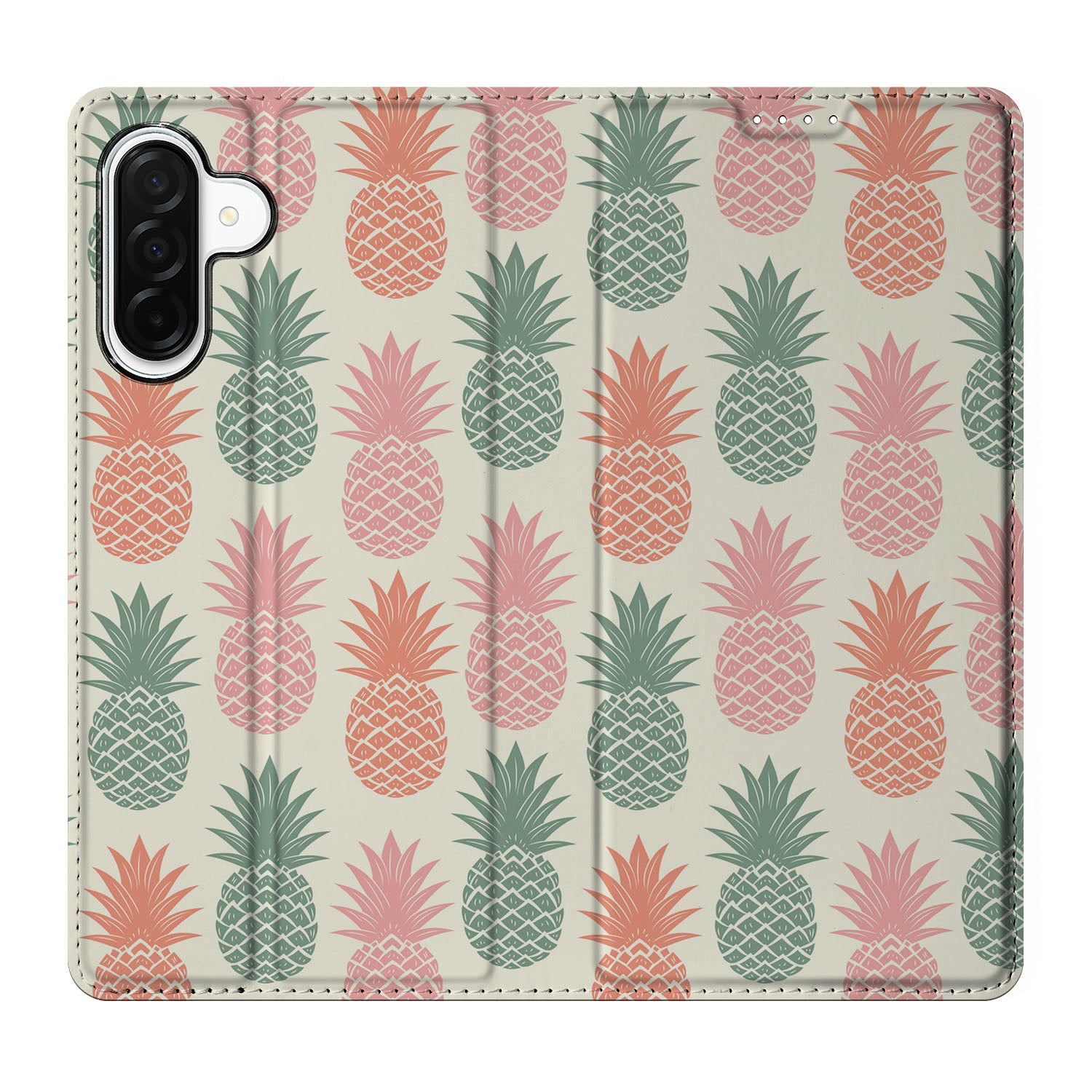 Samsung Galaxy A26 Flip Style Cover Ananas ananas design voorkant