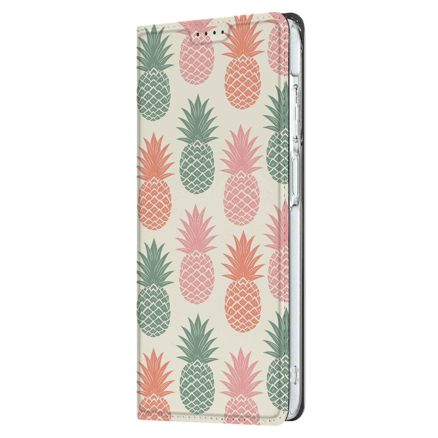 Samsung Galaxy A26 Flip Style Cover Ananas telehoezen ananas ontwerp zijkant