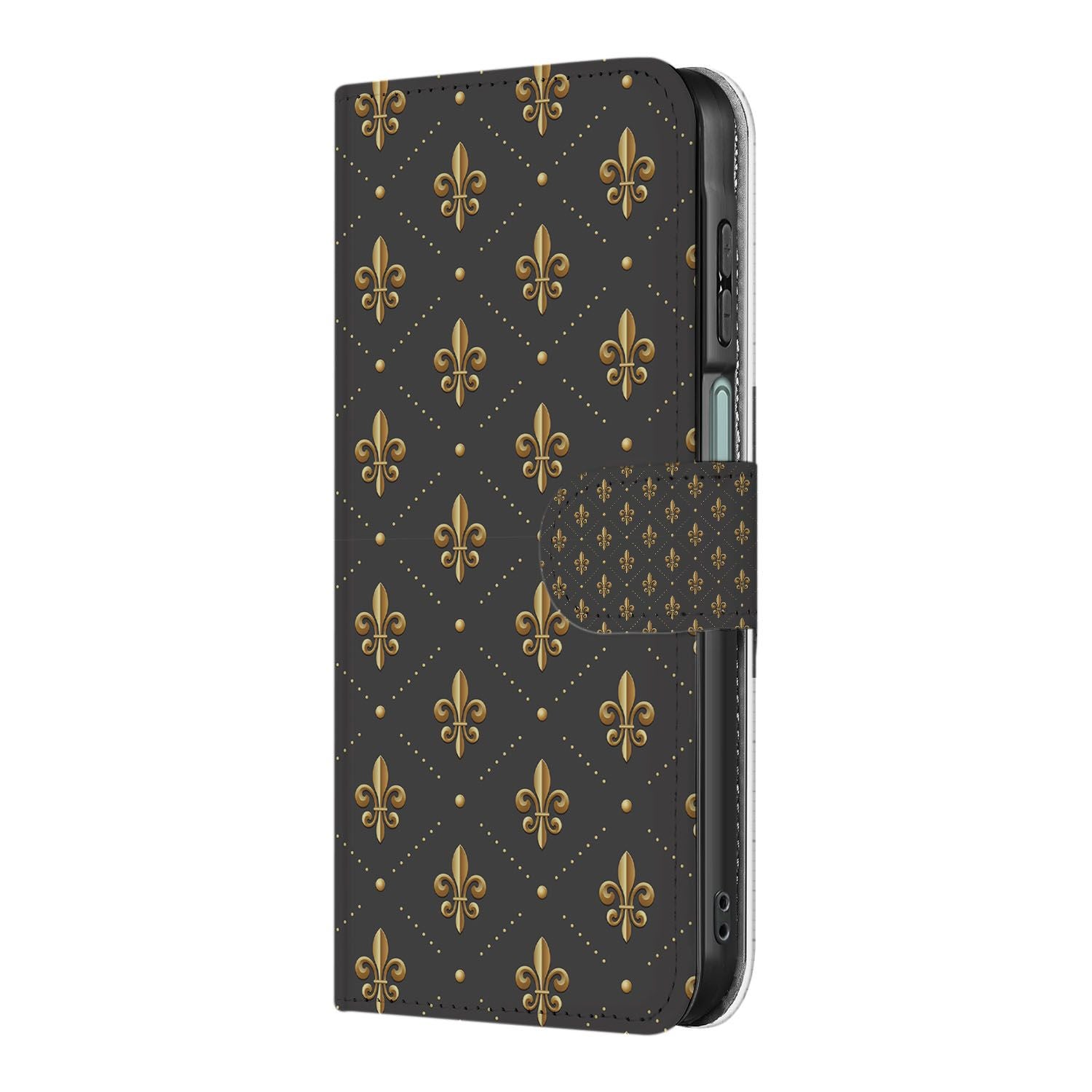 Samsung Galaxy A26 Franse Lelie Book Case Franse Lelie design zijaanzicht
