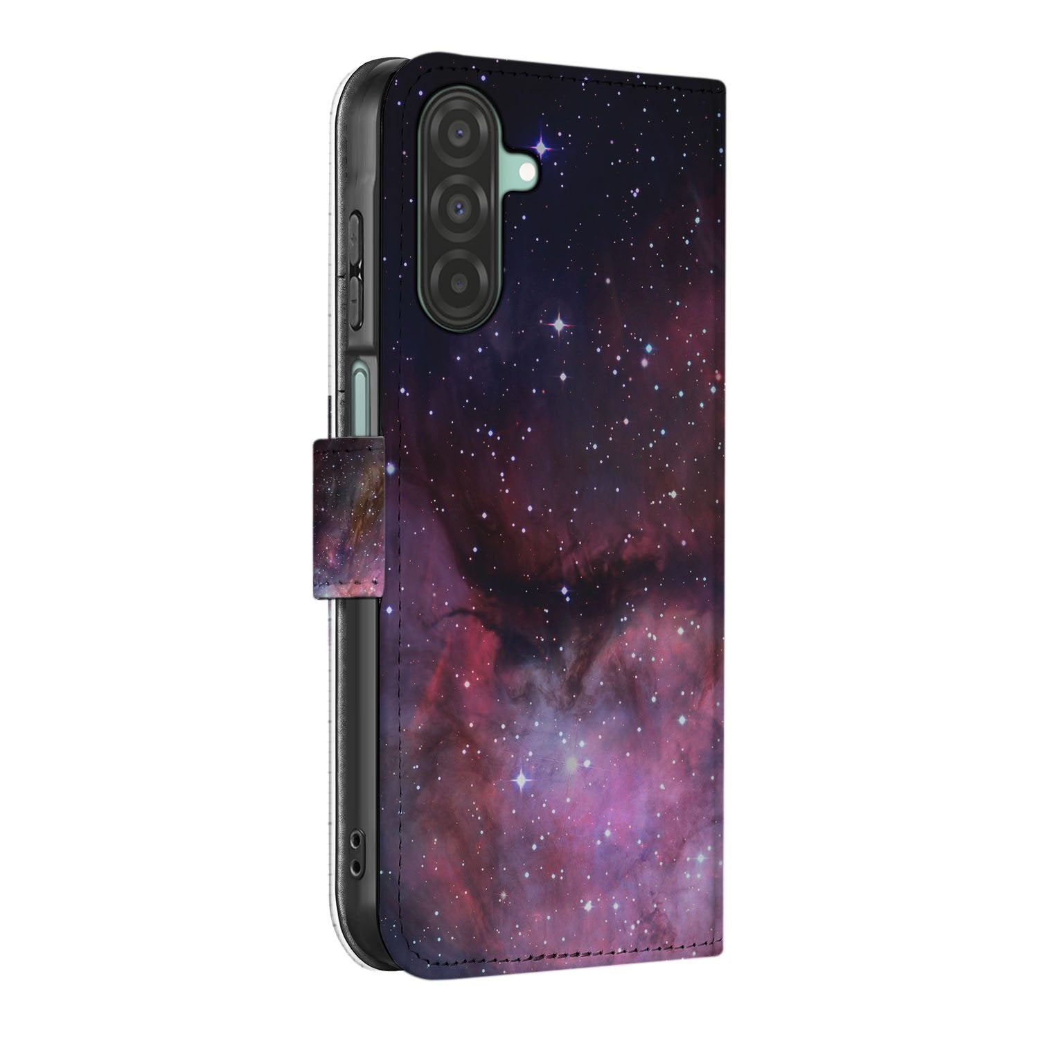 Samsung Galaxy A26 Galaxy Book Case sterrenhemel ontwerp zijaanzicht