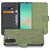 Samsung Galaxy A26 Green Wood Book Case groen hout design voorzijde