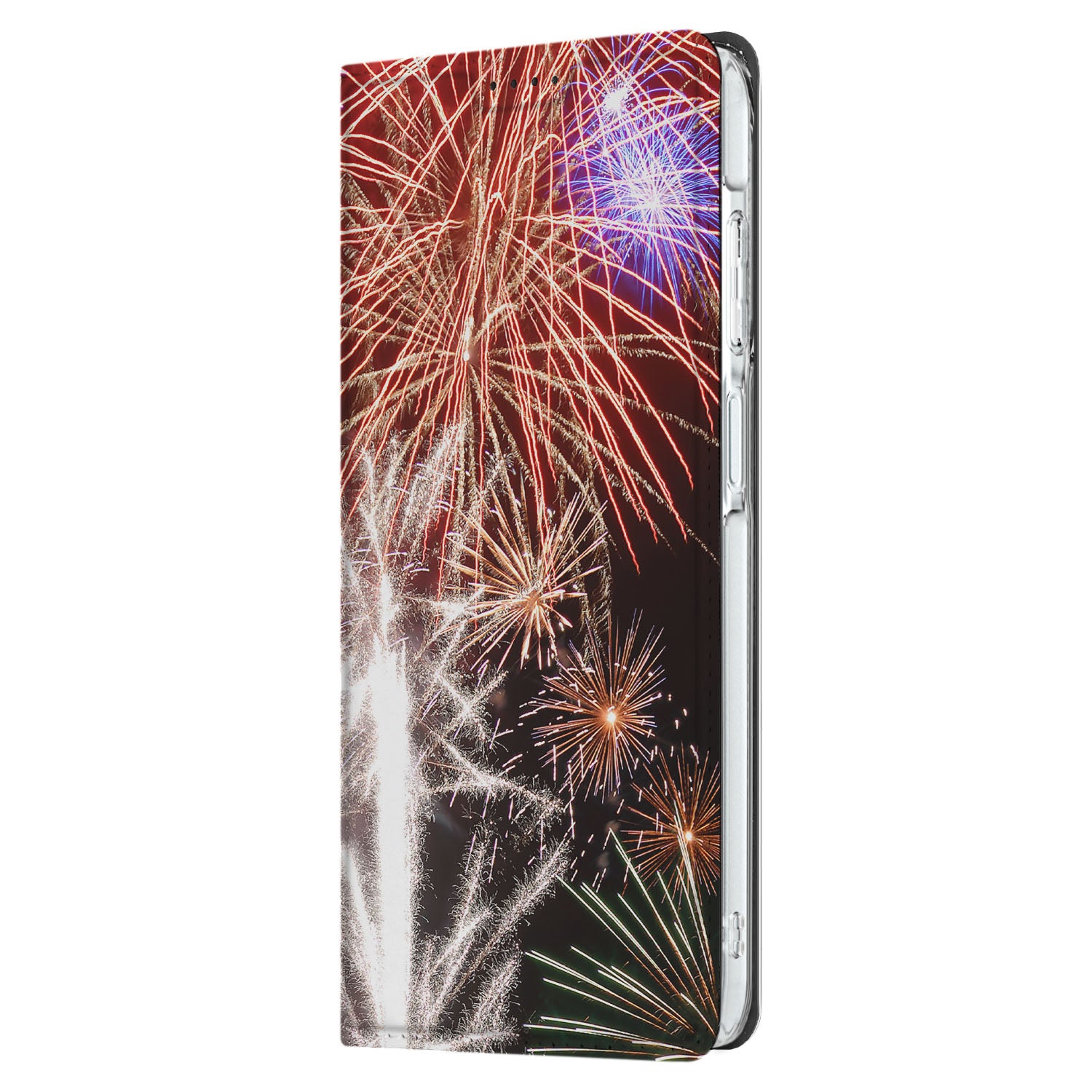 Samsung Galaxy A26 Hippe Standcase Vuurwerk standcase siervuurwerk aanzicht