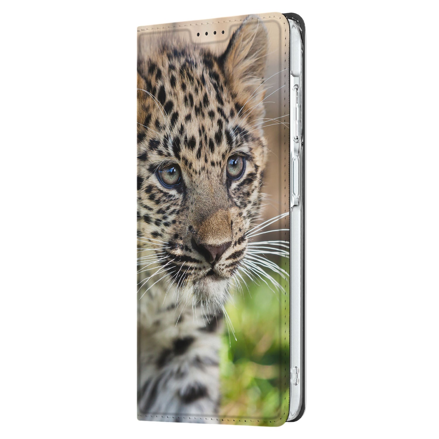 Samsung Galaxy A26 Hoesje maken Baby Luipaard babyluipaard zijaanzicht