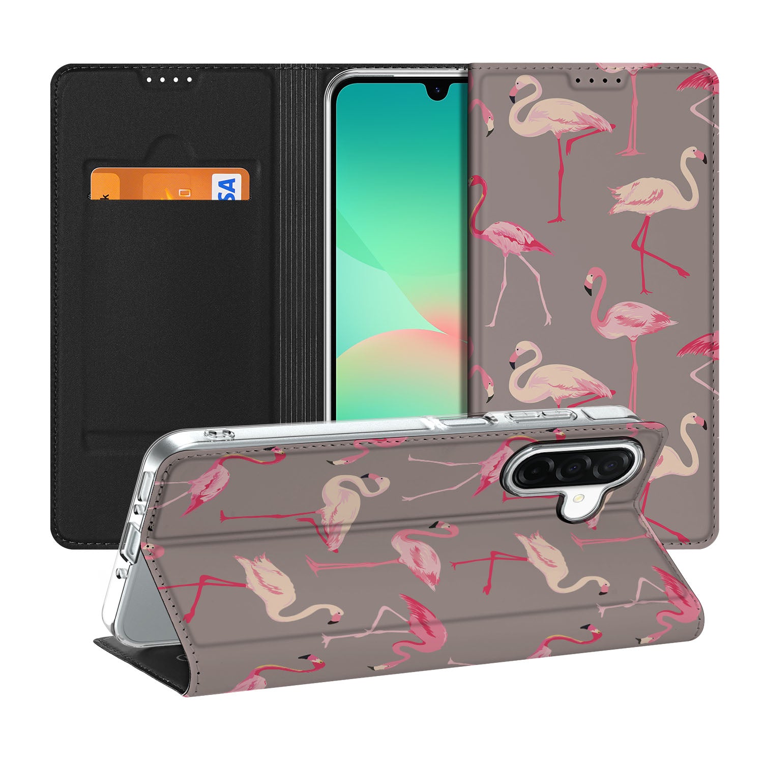 Samsung Galaxy A26 Hoesje maken Flamingo hoesje flamingo design aanzicht