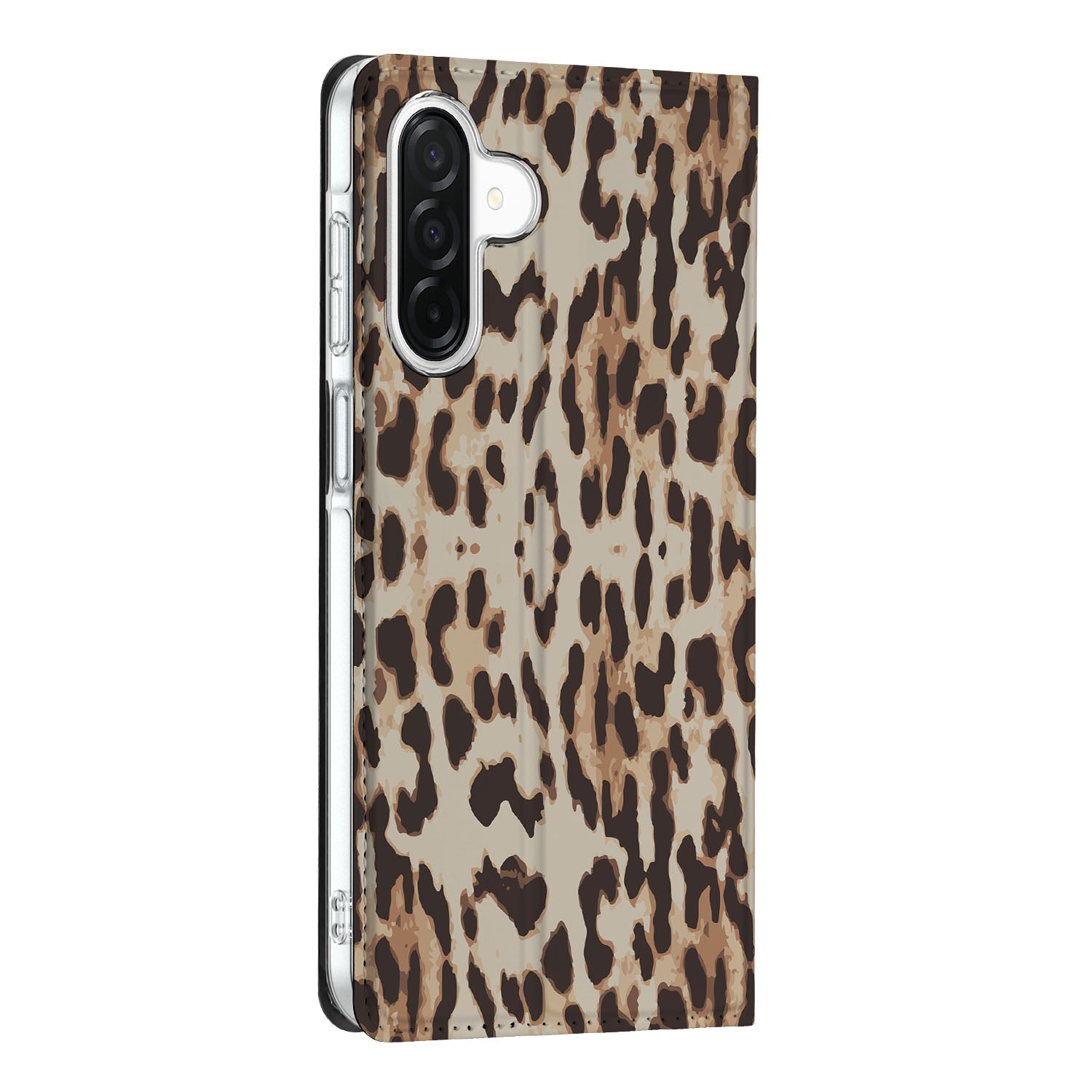 Samsung Galaxy A26 Hoesje maken Leopard hoesje luipaardprint zijaanzicht
