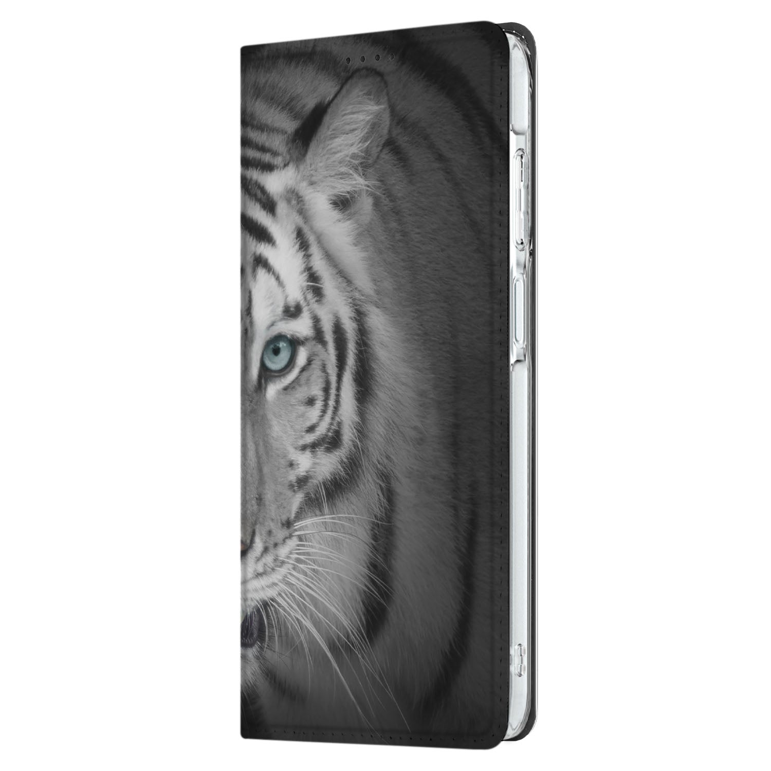 Samsung Galaxy A26 Hoesje maken Tijger stand witte tijger zijkant