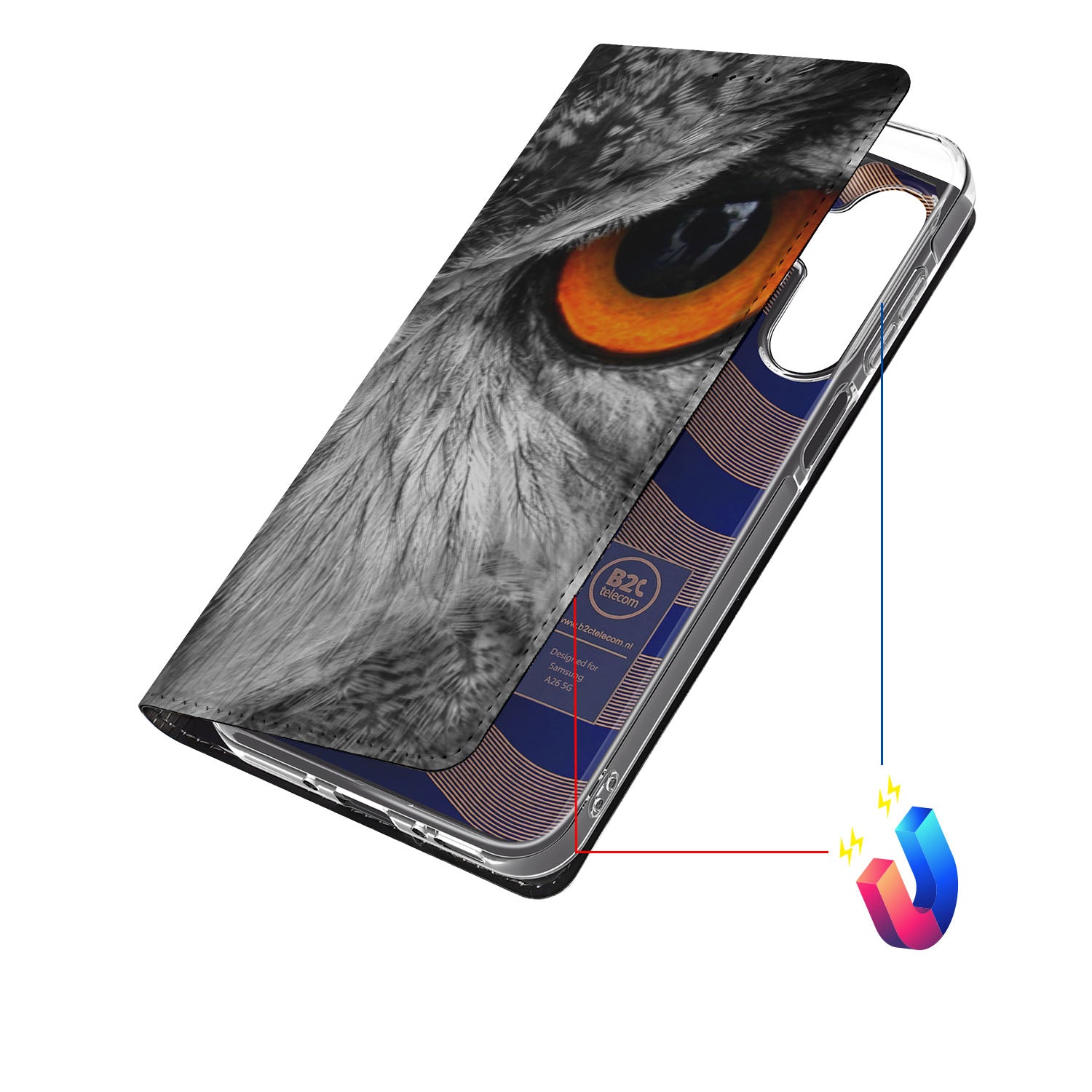 Samsung Galaxy A26 Hoesje maken Uil uil voorkant