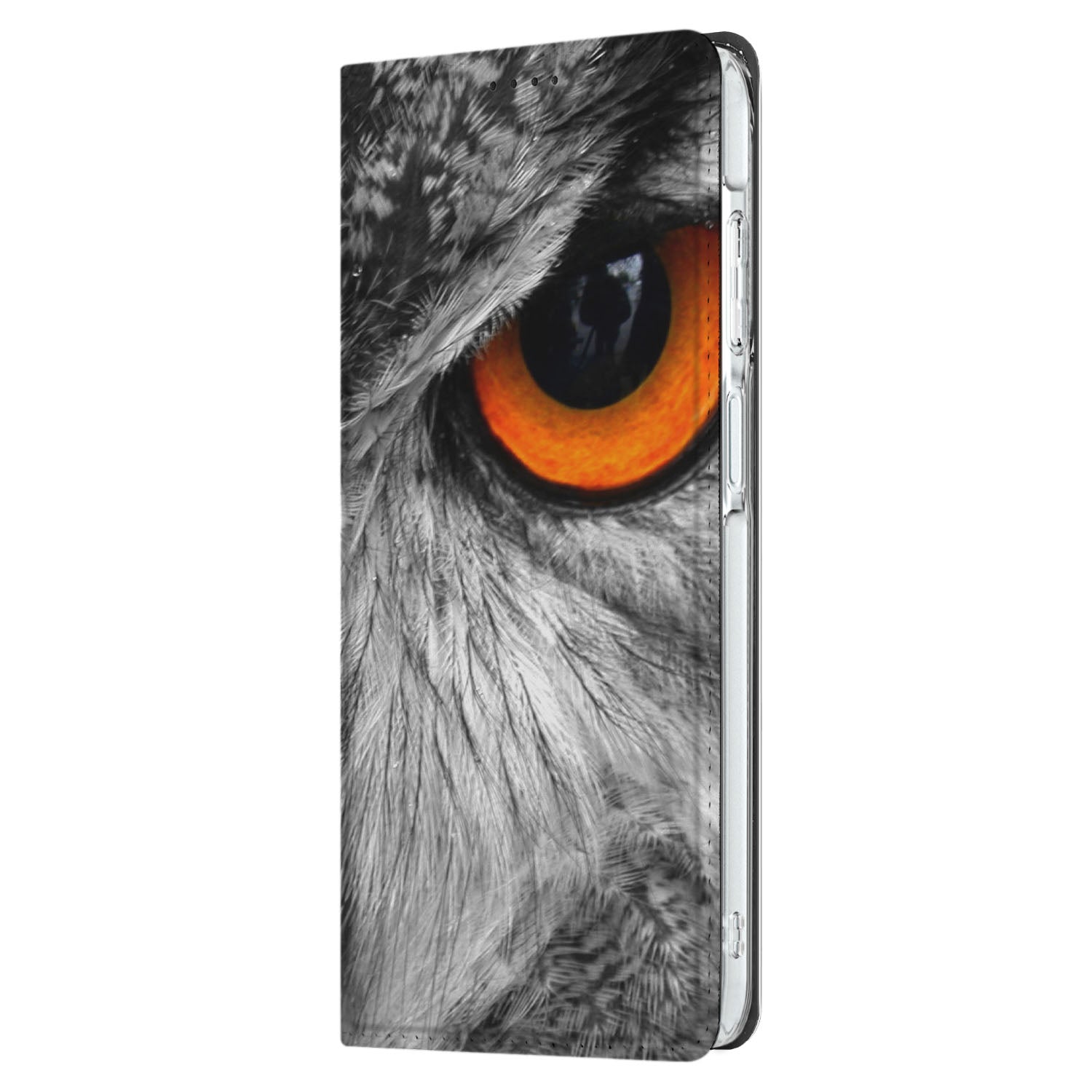 Samsung Galaxy A26 Hoesje maken Uil stand case uil oog zijkant