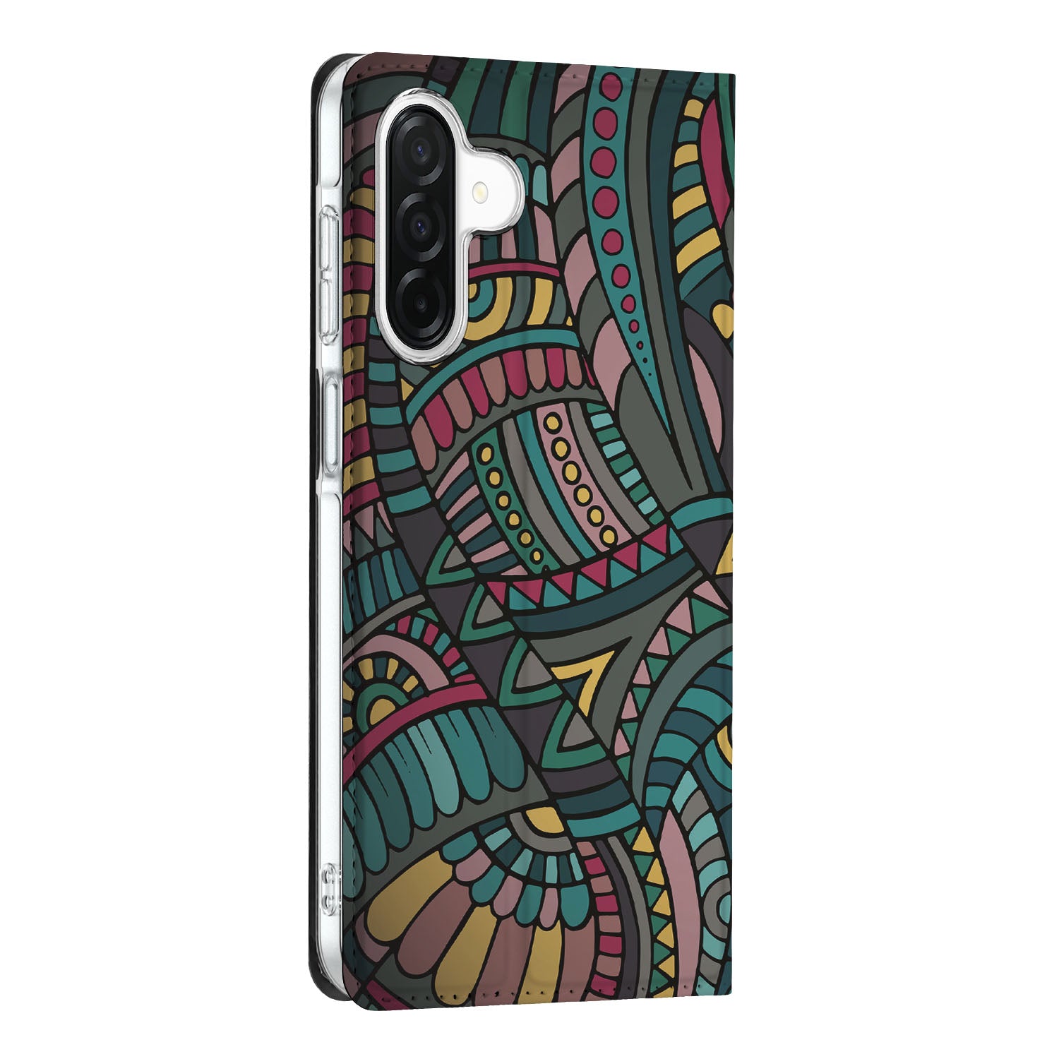 Samsung Galaxy A26 Hoesje met Magneet Aztec kunstzinnig design achteraanzicht