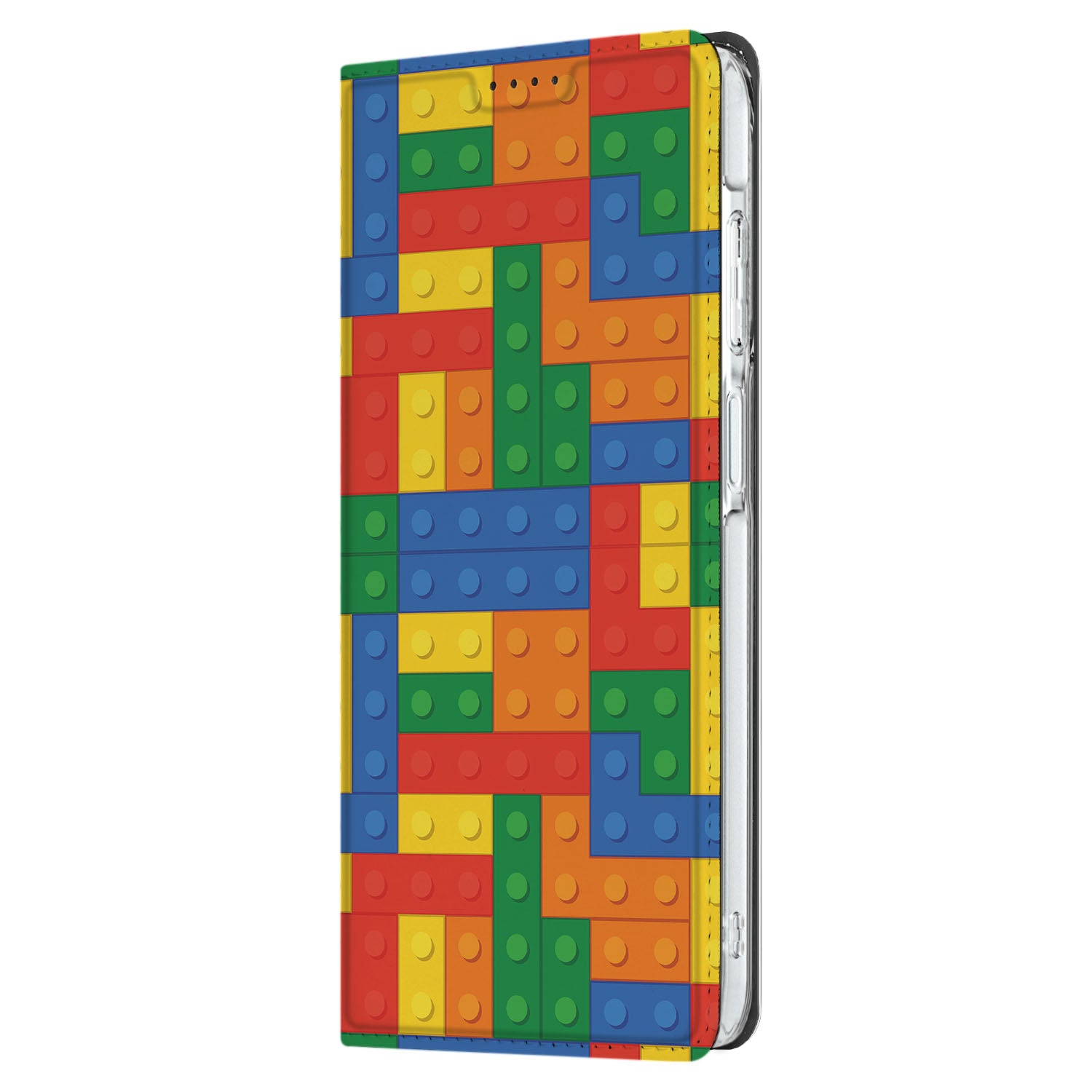 Samsung Galaxy A26 Hoesje met Magneet Blokken design blokken zijaanzicht