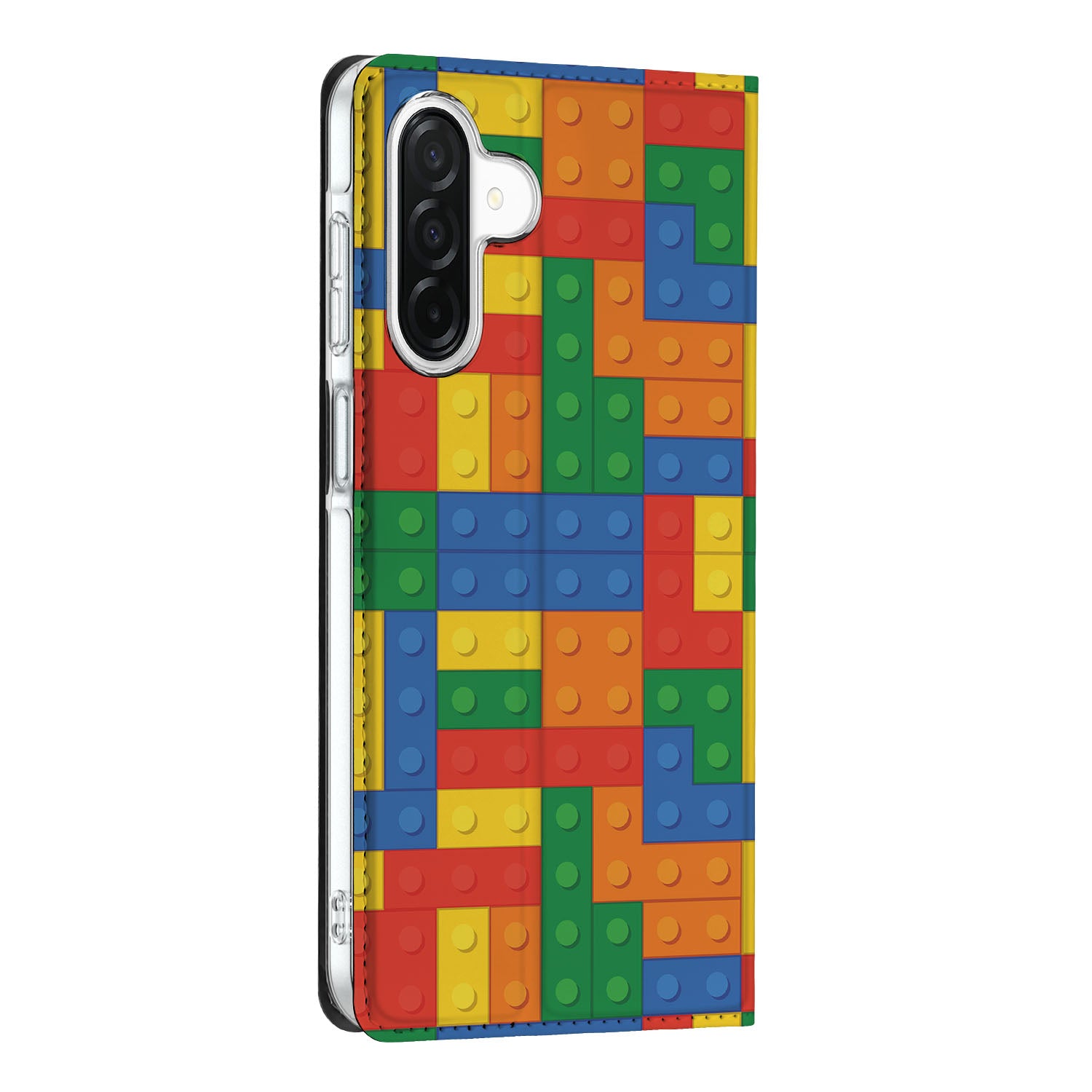 Samsung Galaxy A26 Hoesje met Magneet Blokken hoesje Lego design zijkant