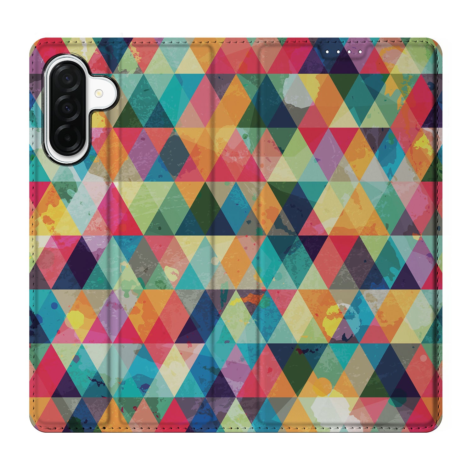 Samsung Galaxy A26 Hoesje met Magneet Geruit design ruitjes aanzicht