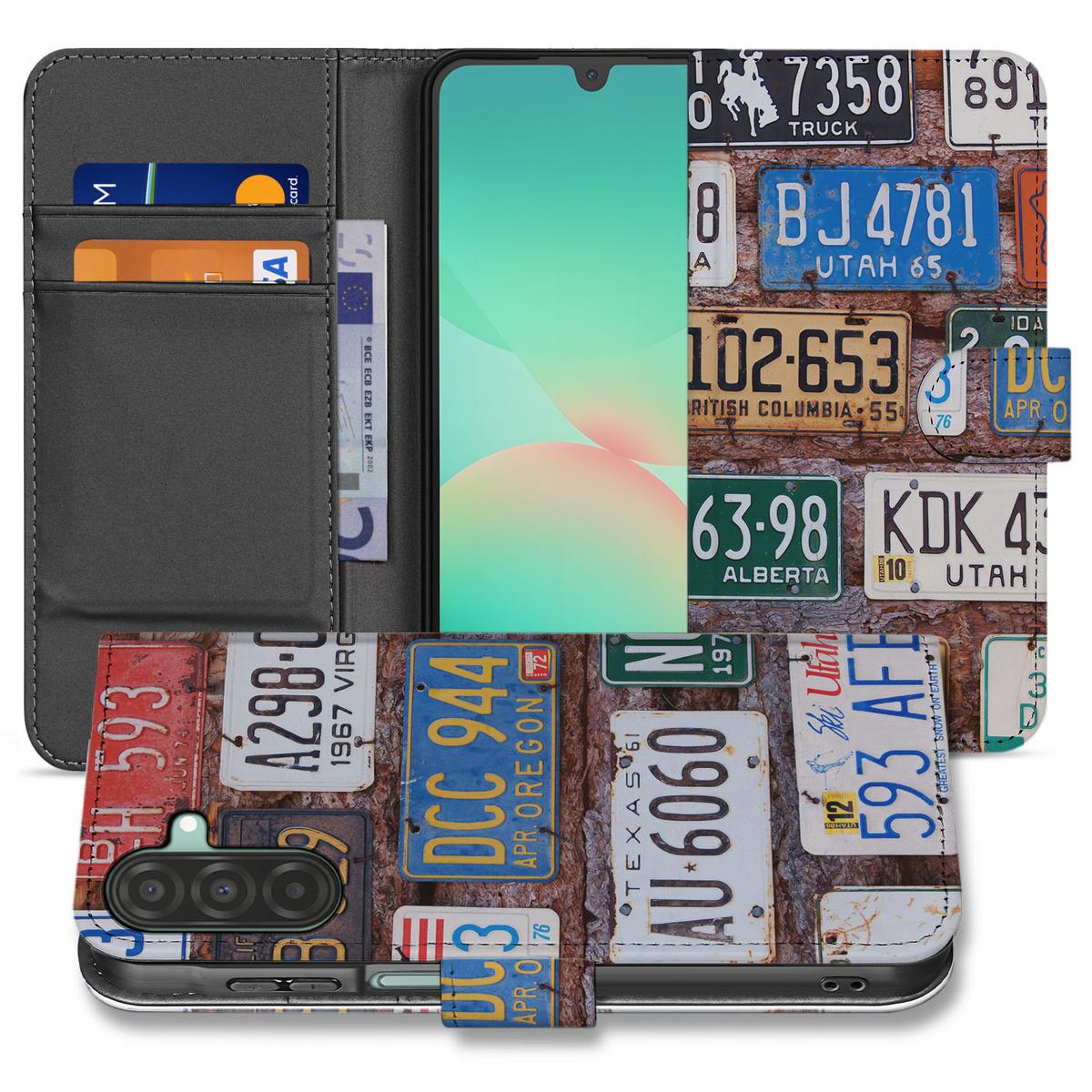 Samsung Galaxy A26 Kentekenplaten Book Case kentekenplaten design voorkant