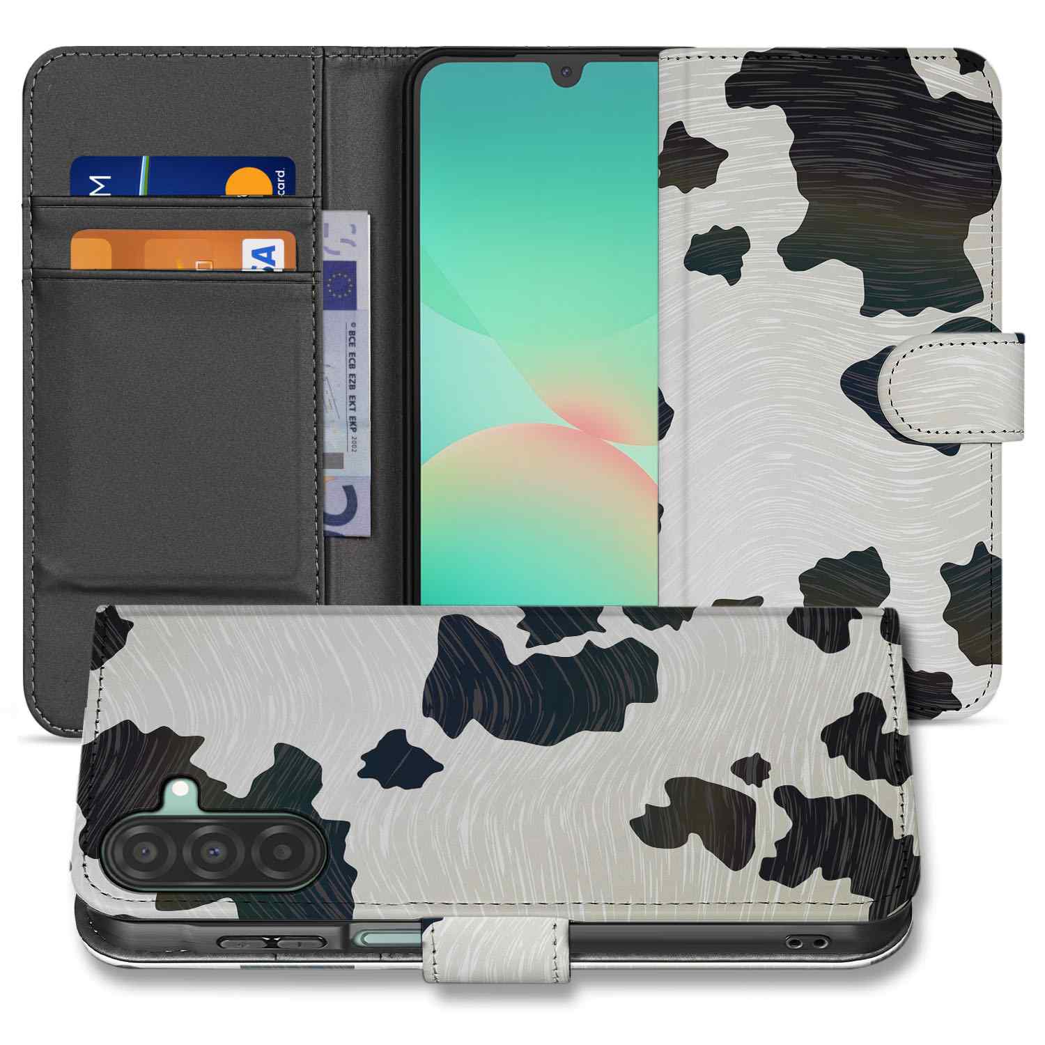 Samsung Galaxy A26 Koeienvlekken Book Case koeienvlekken design voorkant