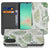 Samsung Galaxy A26 Leaves Book Case boekhoes bladeren voorkant achterkant